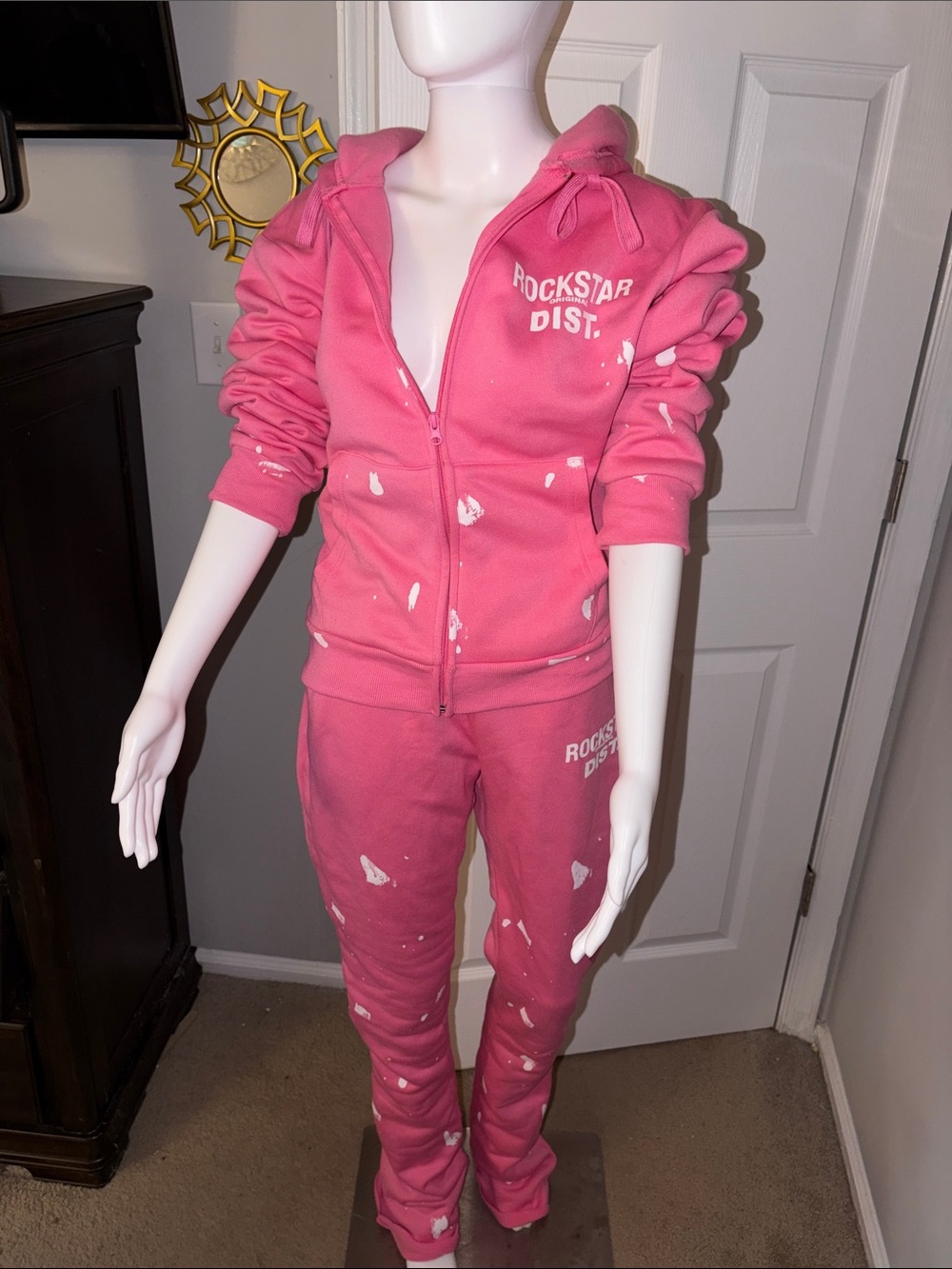 Girls' Pink Hooded Pajama Set